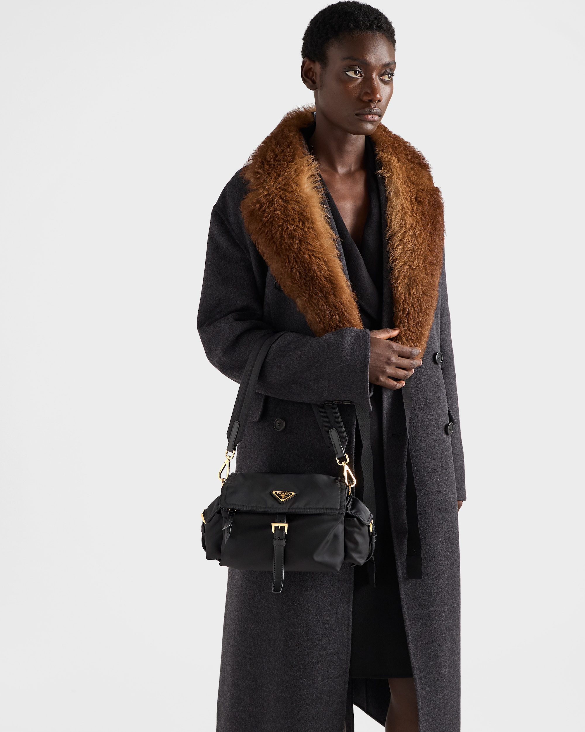 Prada Explore medium Re-Nylon shoulder bag with flap - Image 9